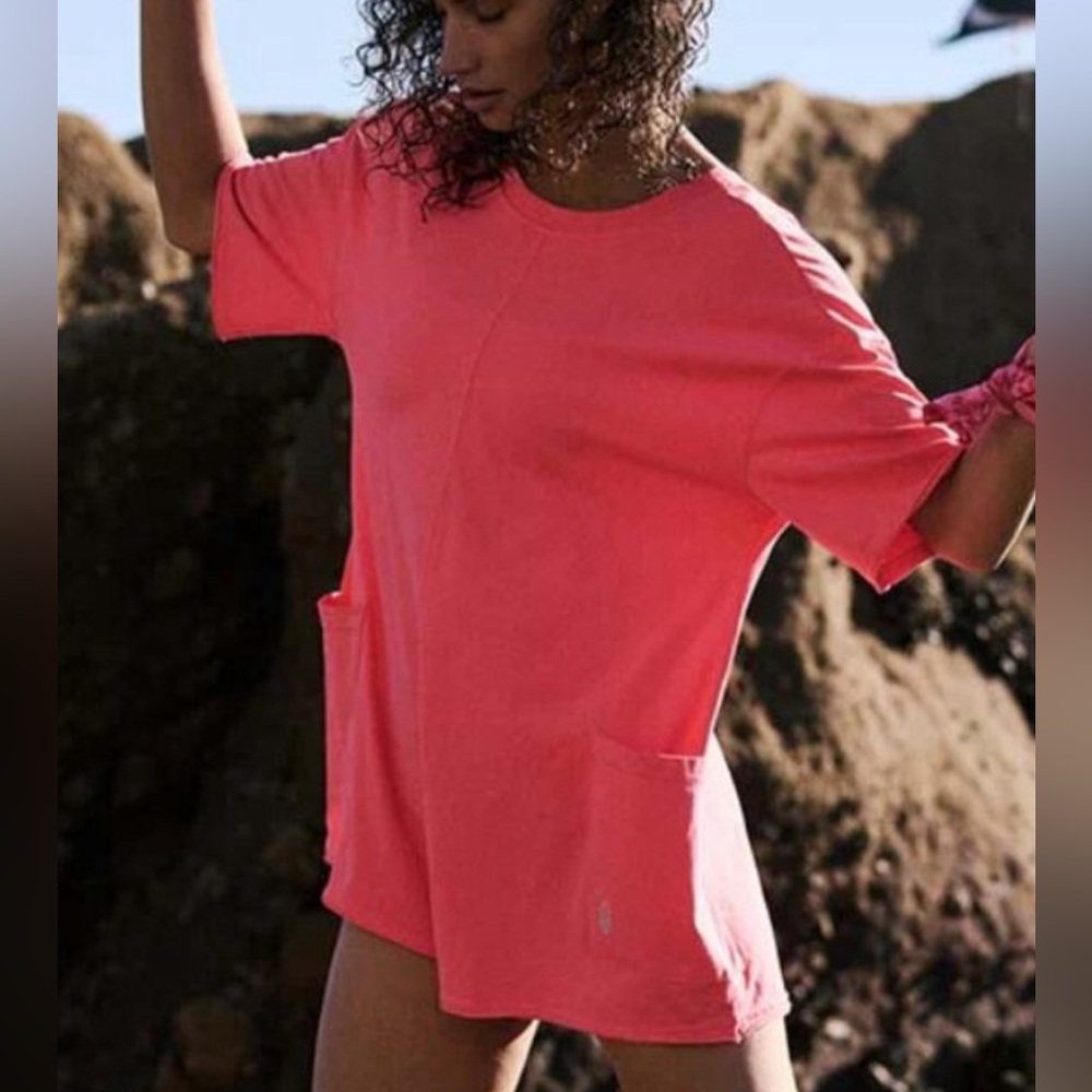 NWT FREE PEOPLE MOVEMENT HOT SHOT TEE ROMPER